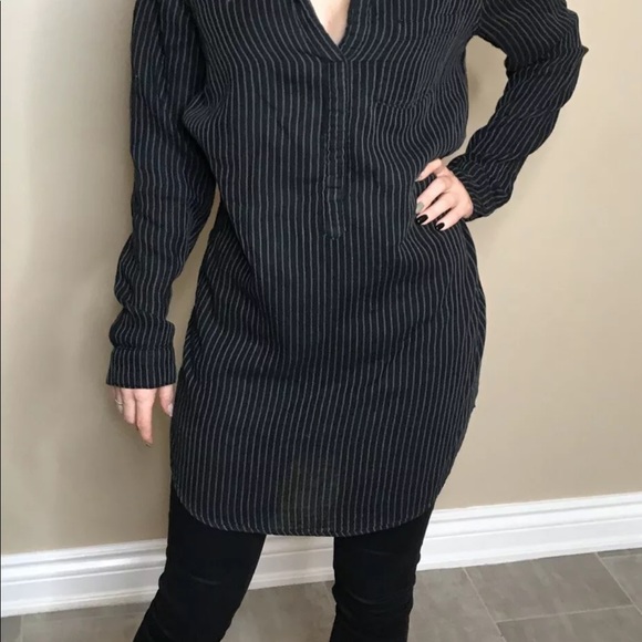 H&M ⭐️ Long Dress Shirt With Stripes - Picture 2 of 5
